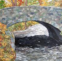 Landscapes - Meadows Road Bridge Over Paulins Kill - Oil On Canvas